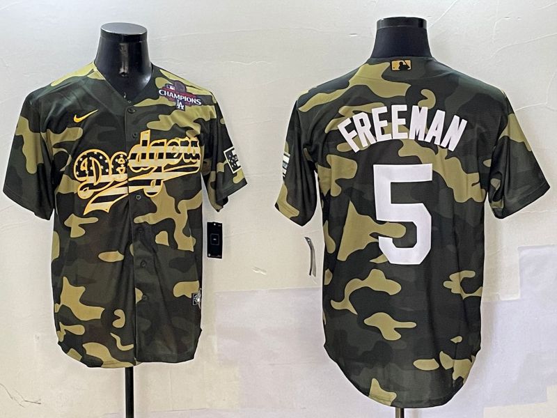 Men Los Angeles Dodgers #5 Freeman Camo Joint Name 2025 Nike MLB Jersey style 4->los angeles dodgers->MLB Jersey
